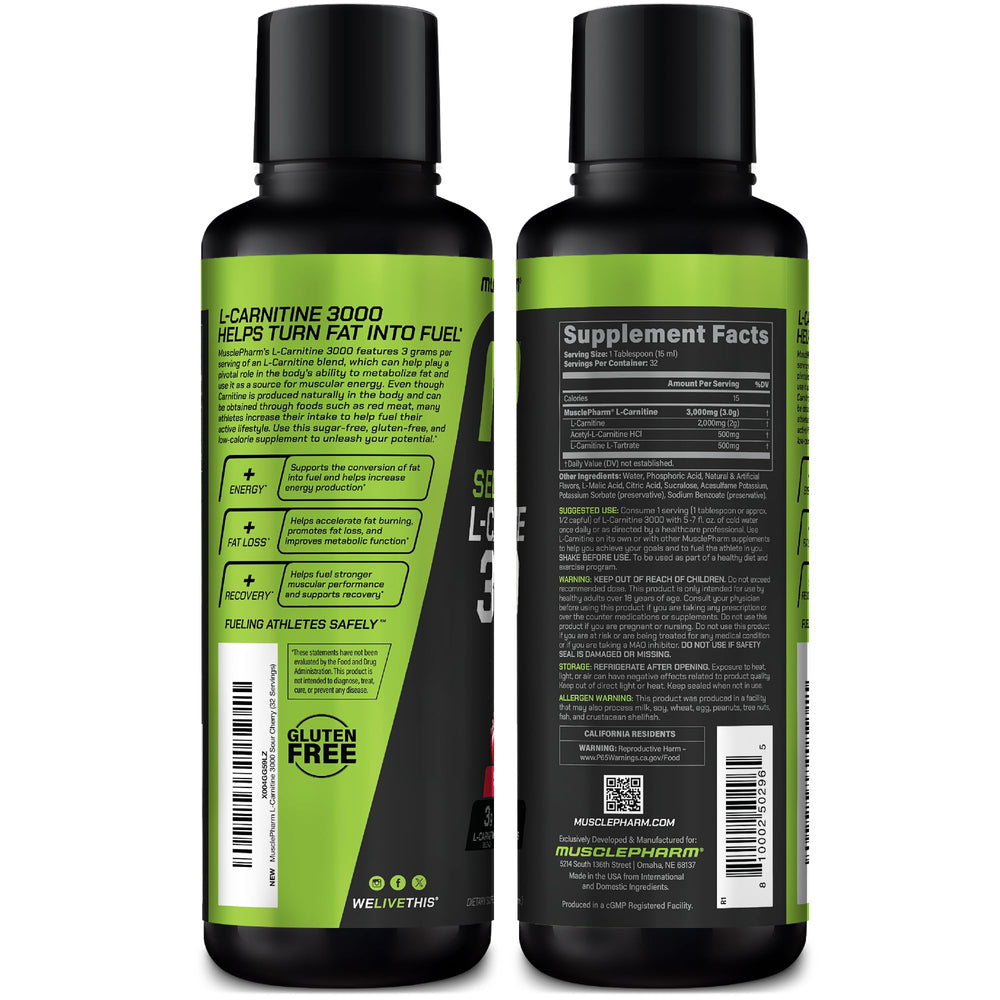 MusclePharm L-Carnitine 3000 preworkout scene hints training support