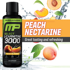 MusclePharm L-Carnitine 3000 serving spoon shows precise dosing.