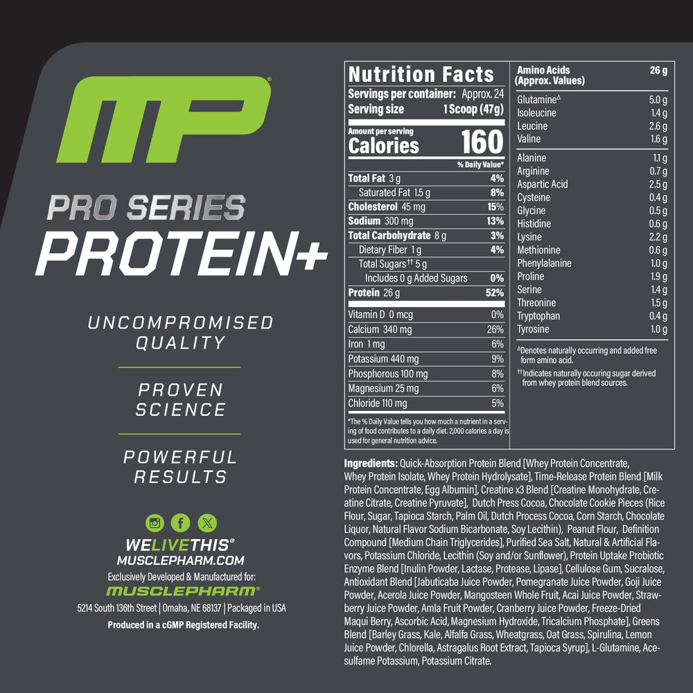 MusclePharm Pro Series Protein+ scoop demonstrates convenient post-workout fueling