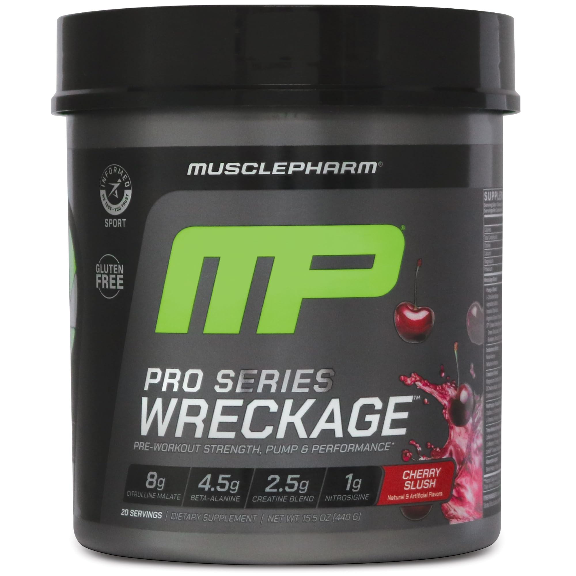 MusclePharm WRECKAGE powder tub for intense training sessions
