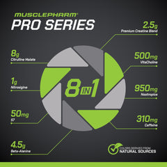 MusclePharm Wreckage Sour Berry powder dissolving in water for refreshing flavor