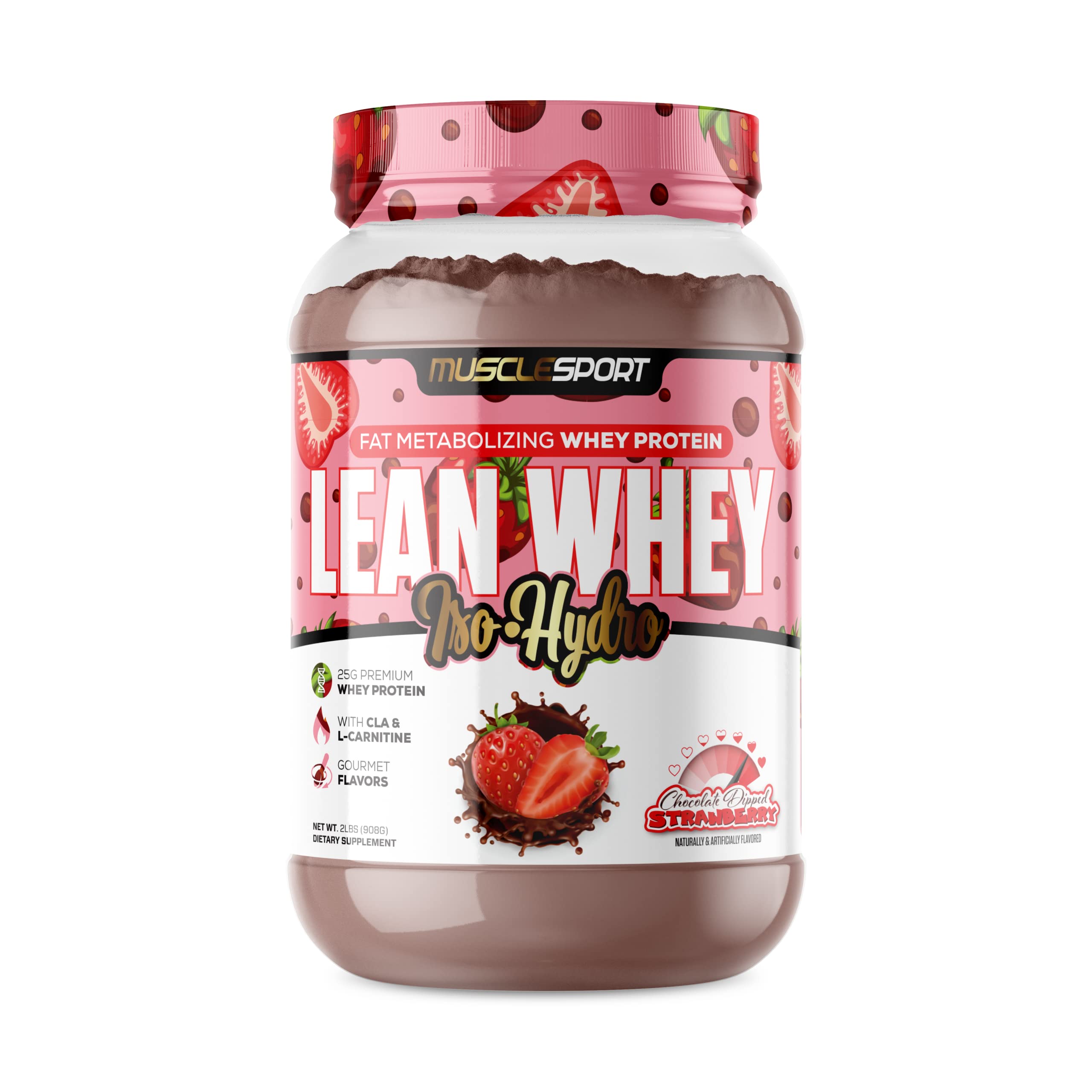 Musclesport Lean Whey Revolution bottle being poured after a workout.