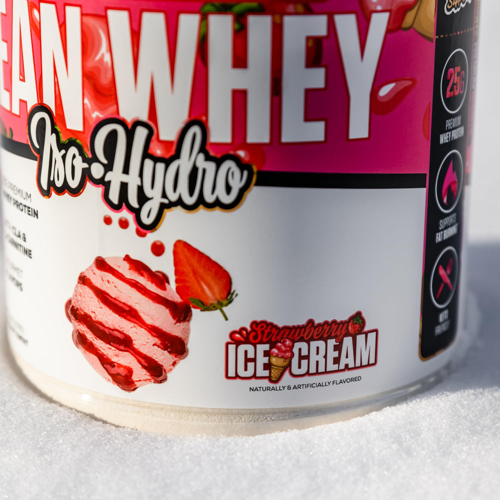 Musclesport Lean Whey Revolution flavor pack highlights flavor variety and low calories.