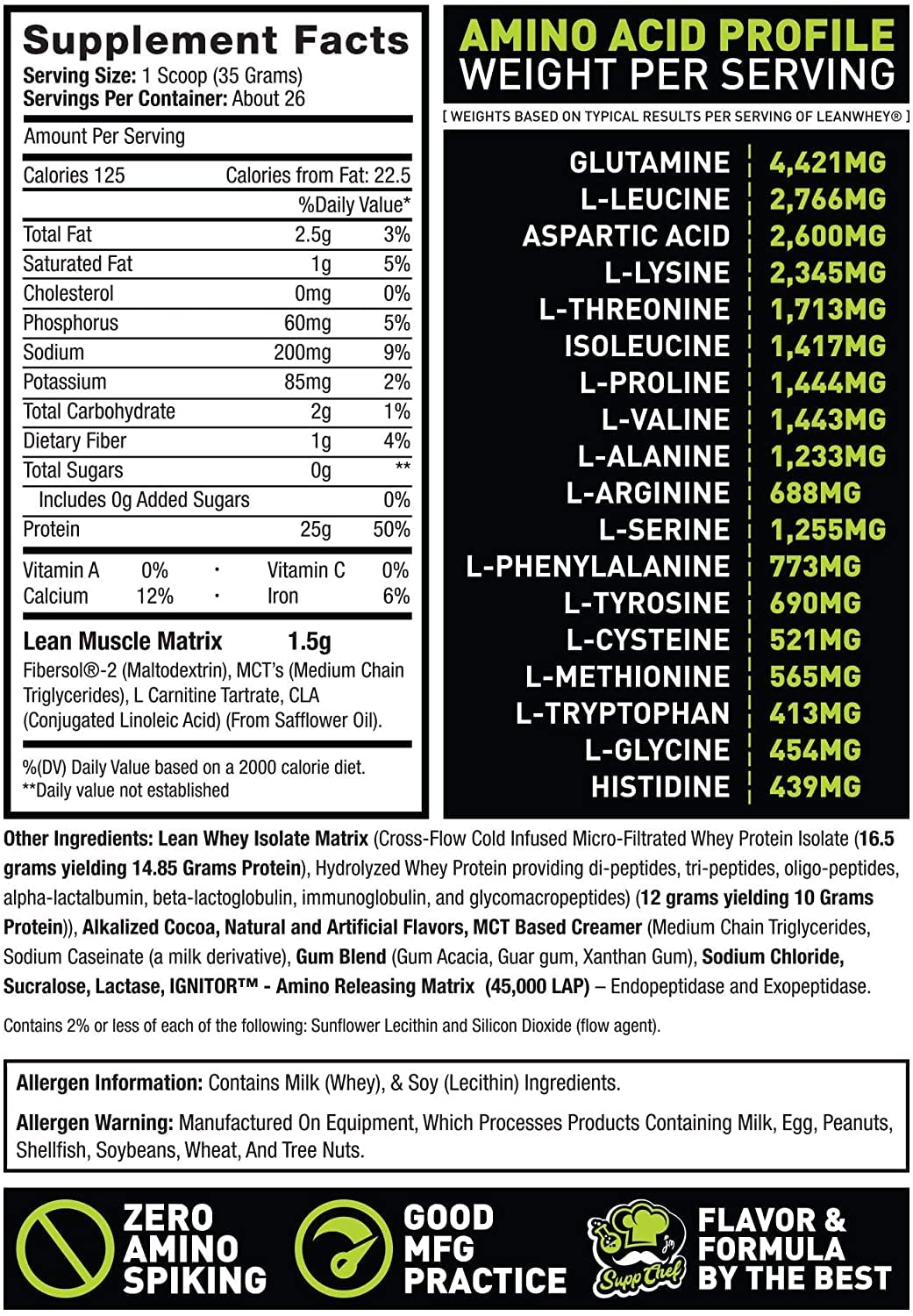 Scoop of Lean Whey Revolution powder ready for a quick, high-protein shake.