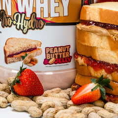 MuscleSport Lean Whey Revolution nutrition panel emphasizing low calories carbs and fats