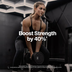 MuscleTech Amino Build powder scoop showing 7 g BCAAs per serving