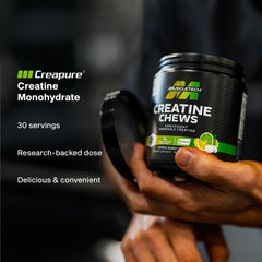 MuscleTech Creatine Chews on-the-go pack for gym bag use