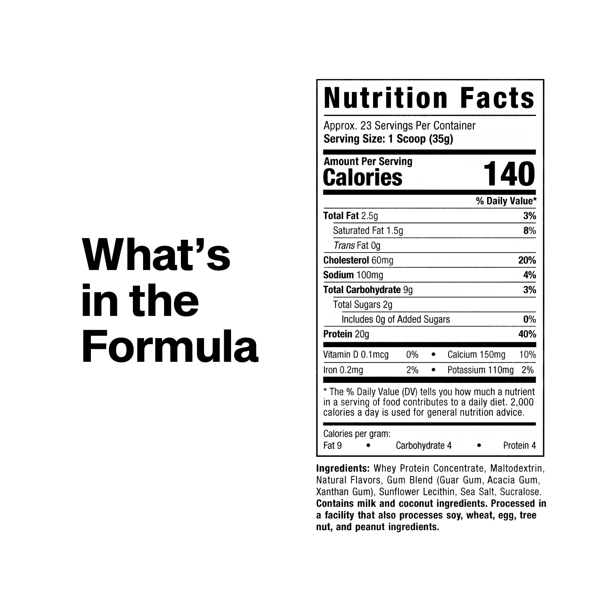 MuscleTech whey protein in a recipe idea image for snacks and meals.