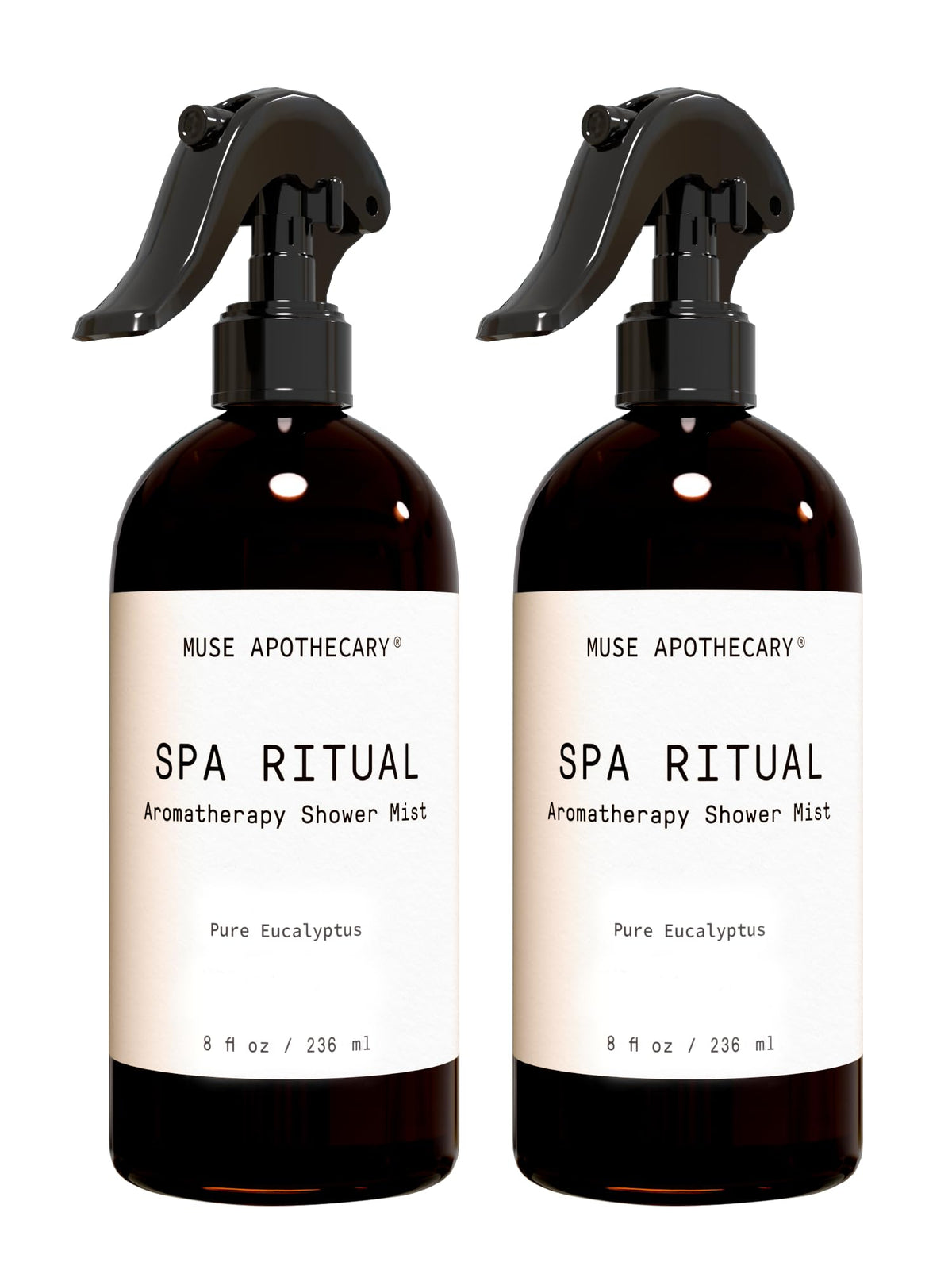 Muse Apothecary Spa Ritual Eucalyptus shower mist bottle for a refreshing start