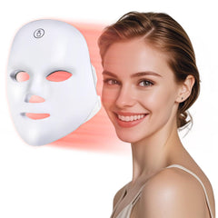 MUSEWISH red light mask close-up showing 80 LEDs for radiant skin.