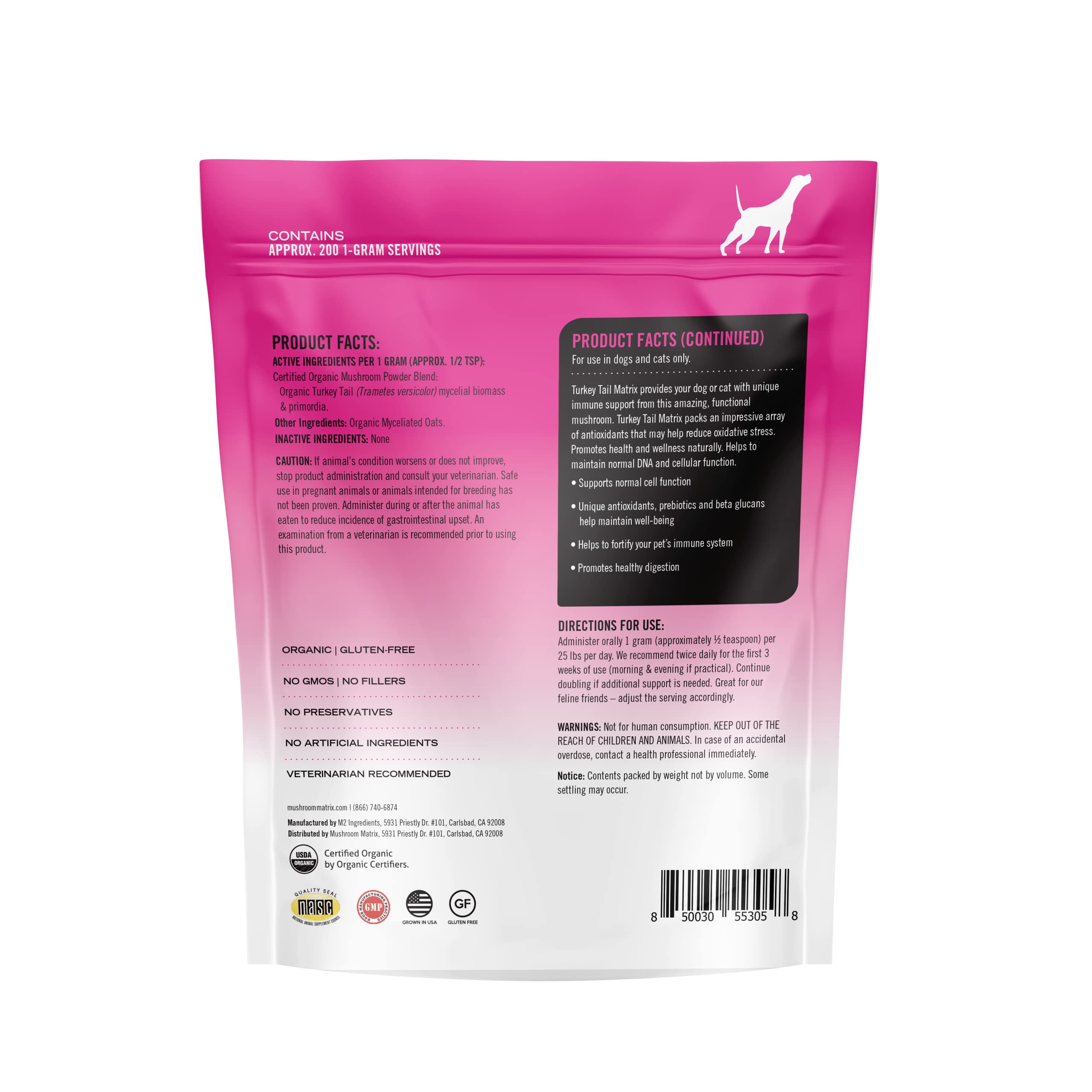 Close-up of Mushroom Matrix Turkey Tail powder texture highlighting natural organic ingredients.