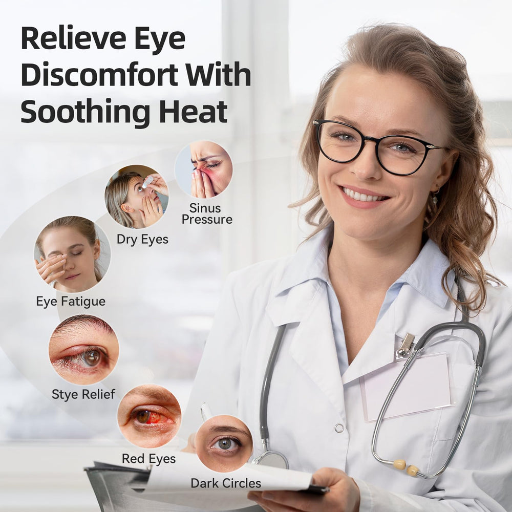 Musicozy graphene heat therapy provides even warmth across the eye area