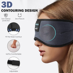 MUSICOZY Sleep Headphones nose-block design reduces light intrusion during sleep.