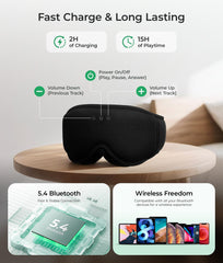 Musicozy Sleep Mask Headphones use Bluetooth 5.4 for smooth wireless connectivity