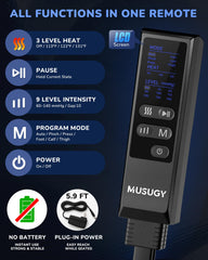 Musugy leg massager foot and calf wrap in use for precision fit