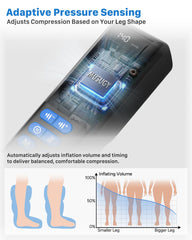 Musugy leg massager wrapped around calf area for targeted relief