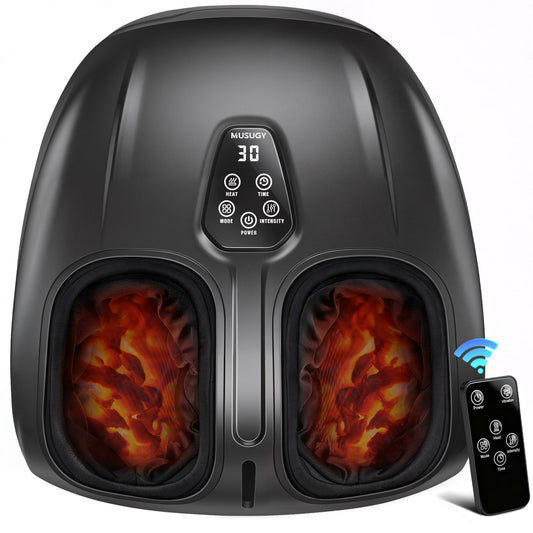 Musugy Shiatsu foot massager with dual rollers for targeted kneading relief.