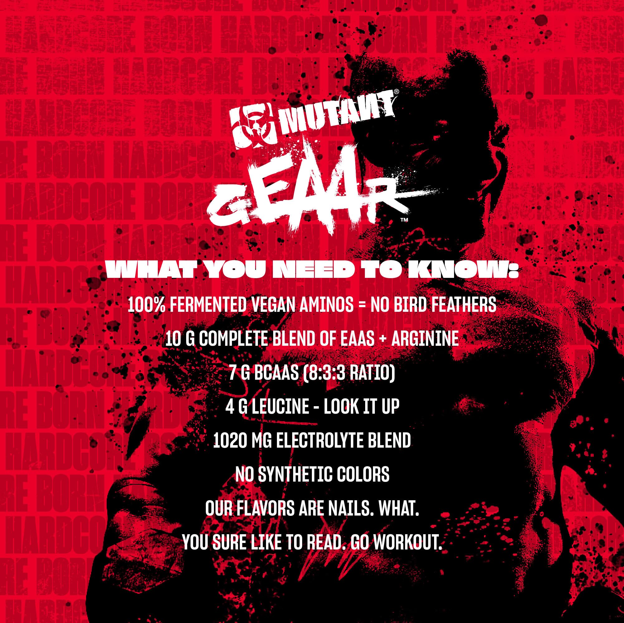 Mutant GEAAR electrolyte blend featuring coconut water for hydration