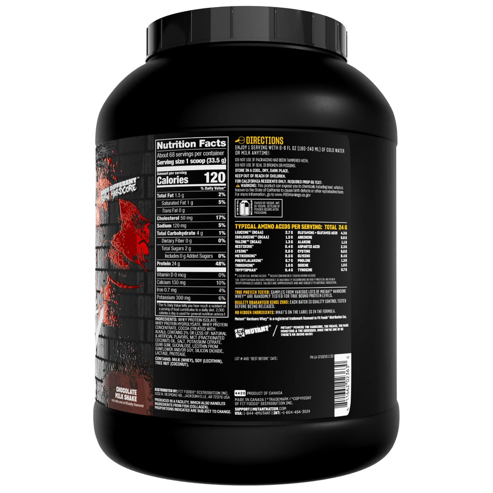 Mutant Hardcore Whey chocolate kitchen-use suggests versatile smoothies
