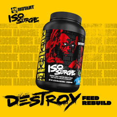 Mutant ISO Surge salted caramel chocolate flavor closeup