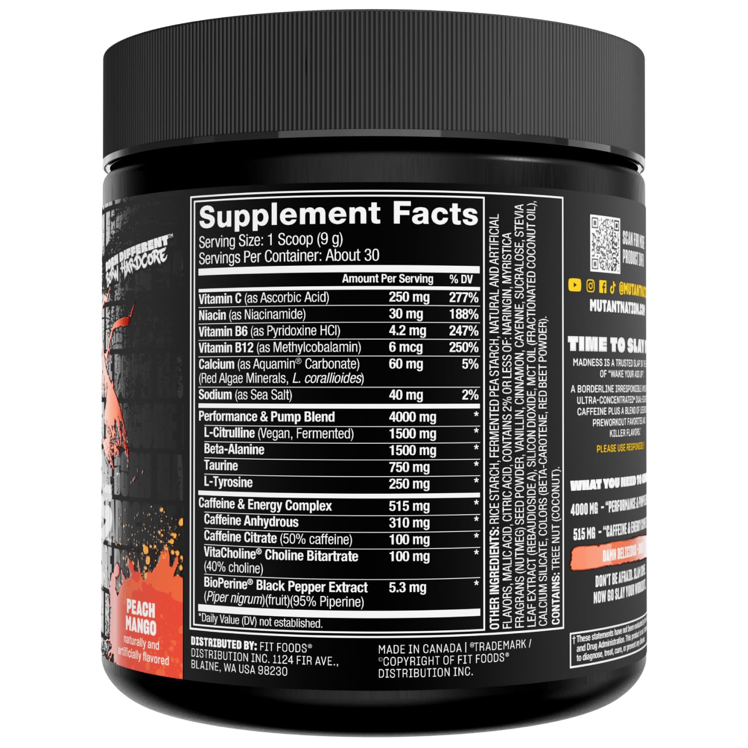 Mutant Madness peach mango flavor glow on countertop appealing to testers