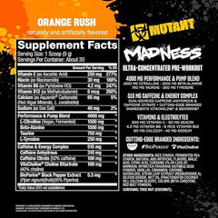Mutant Madness measuring scoop ready for precise pre-workout dosing