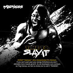 Powder blending in shaker with Mutant Madness Pineapple for energy.