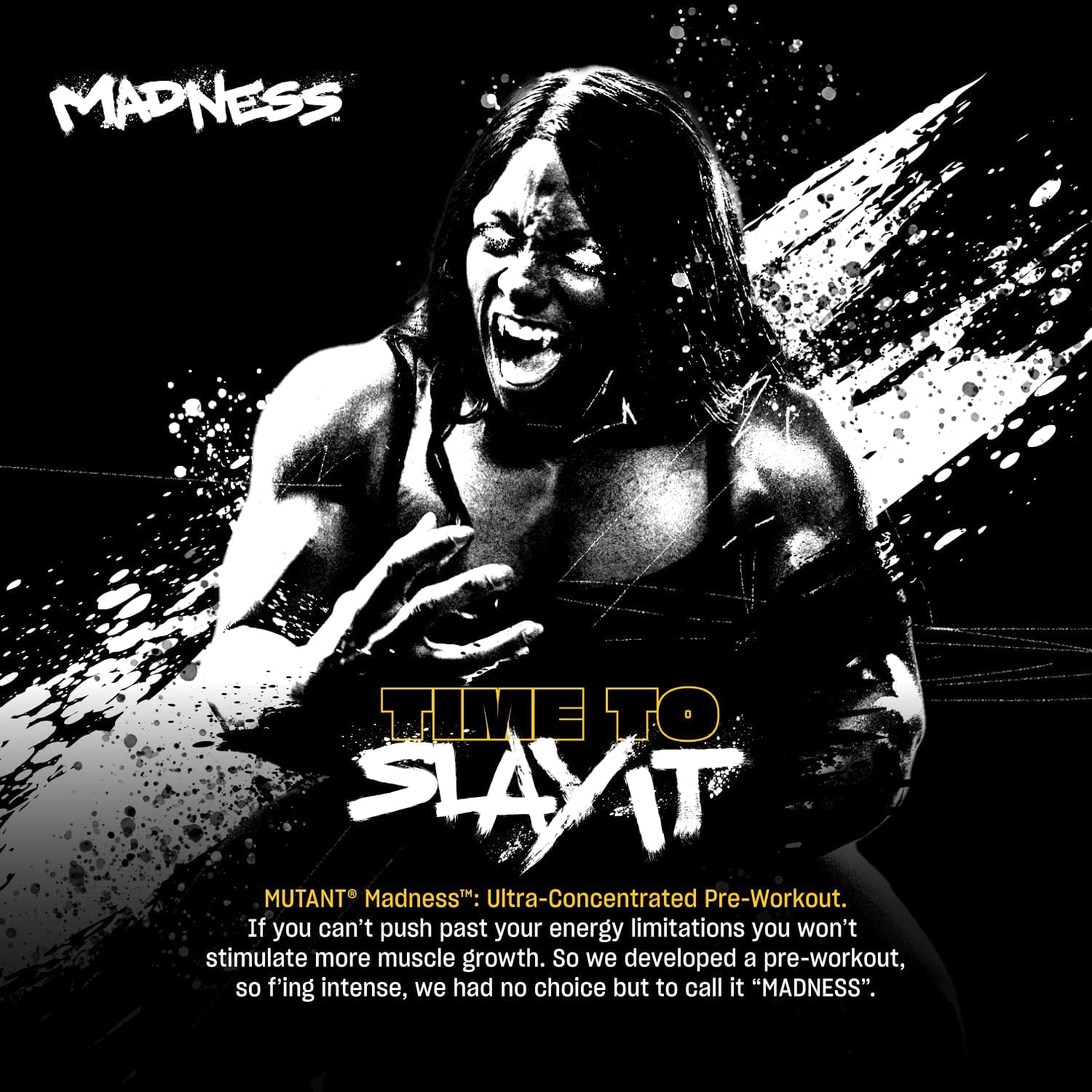 Mutant Madness powder dissolving in water for quick pre-workout mix