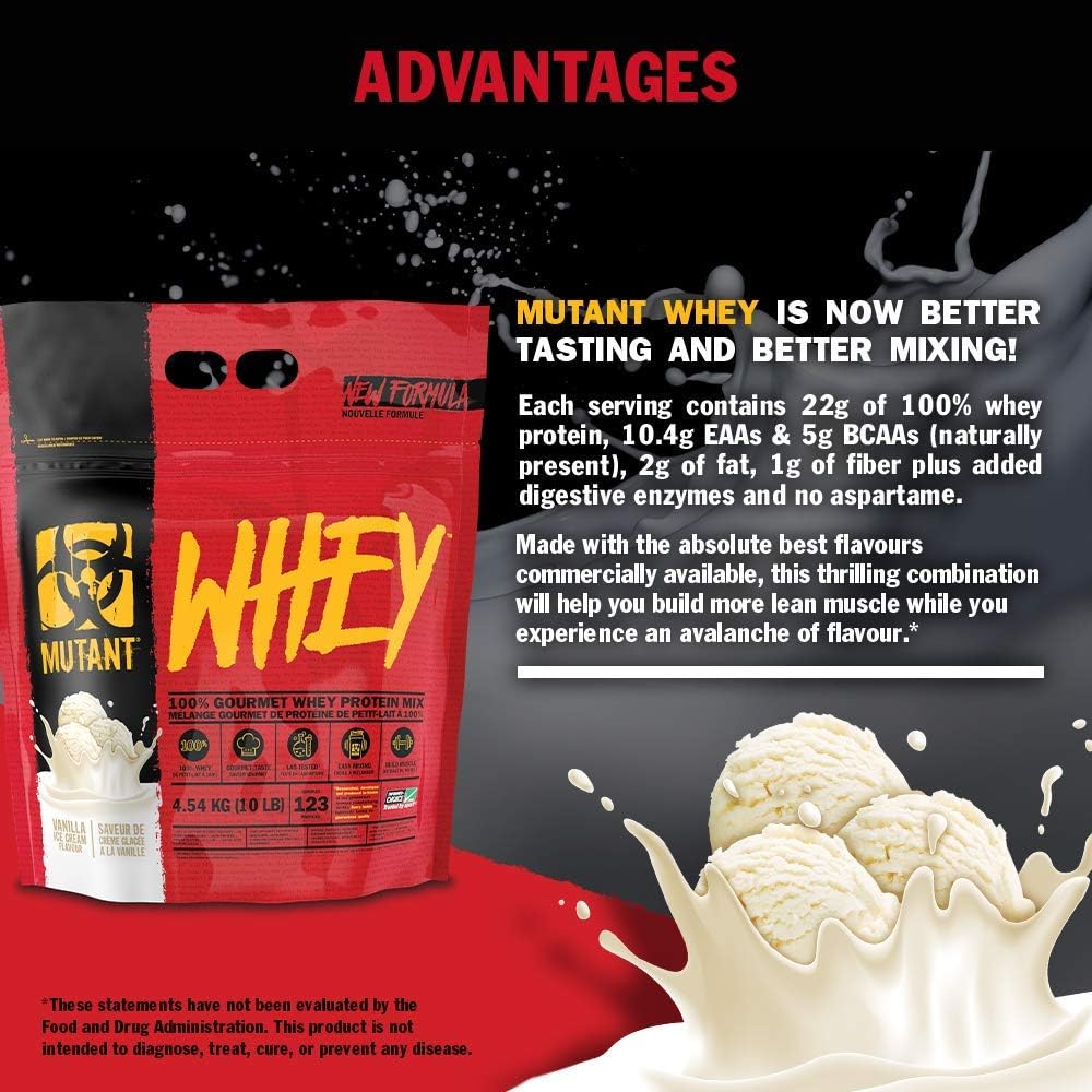 Mutant Whey Dual Chamber protein scoop illustrating portion control