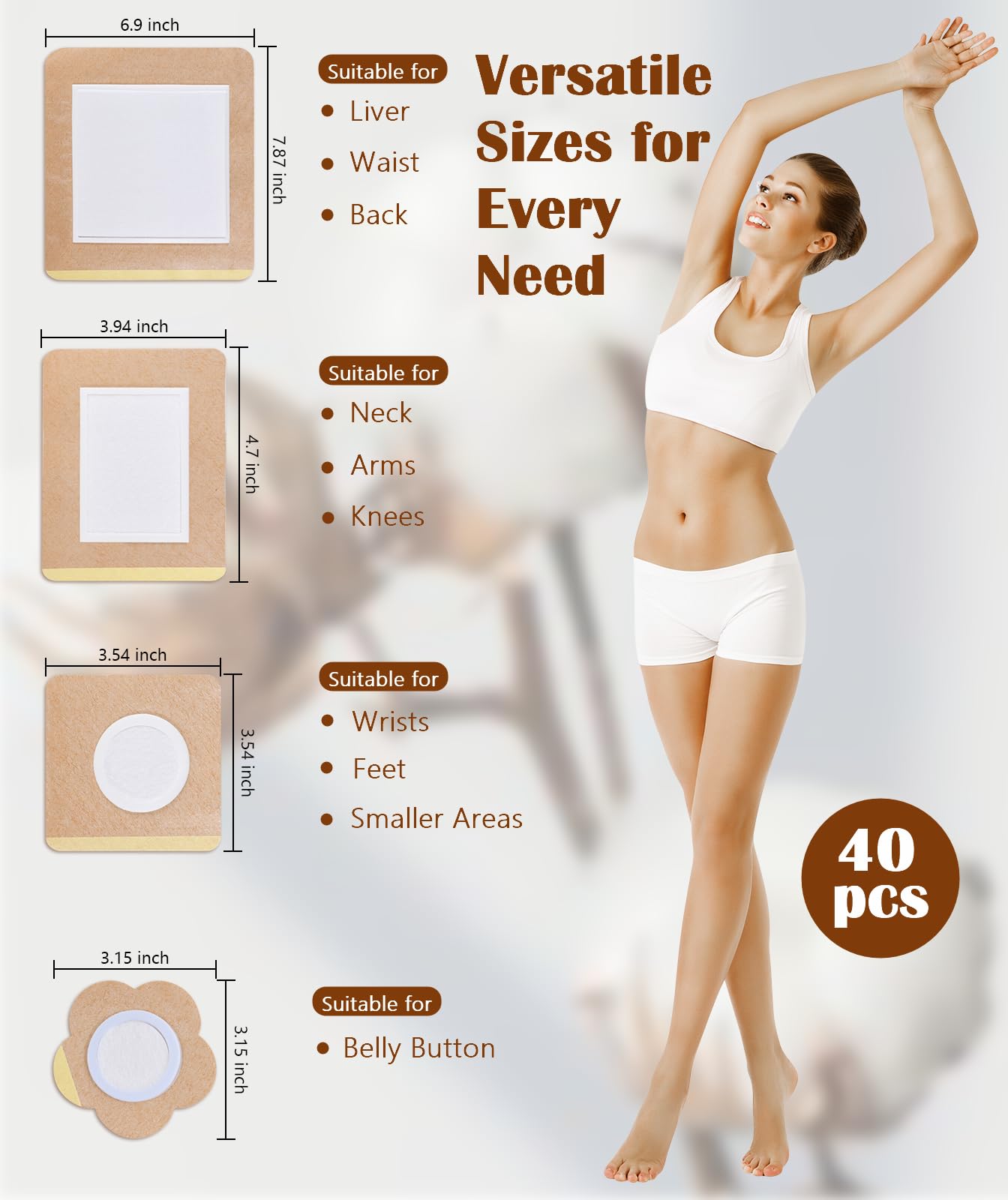 MUZAMOX castor oil patches with anti-leakage design helps prevent spills.