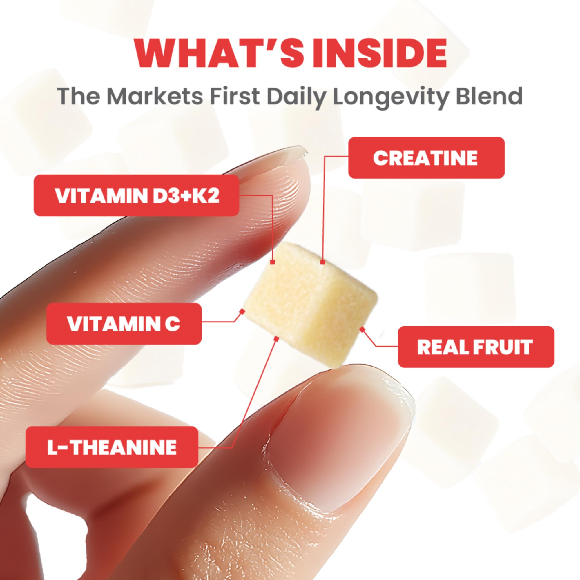 MX Wellness Creatine Monohydrate Gummies pack shot highlights strawberry lemon flavor for snackable supplementation.