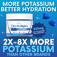 My Adventure to Fit blue raspberry electrolytes scoop shows convenient on-the-go mixing