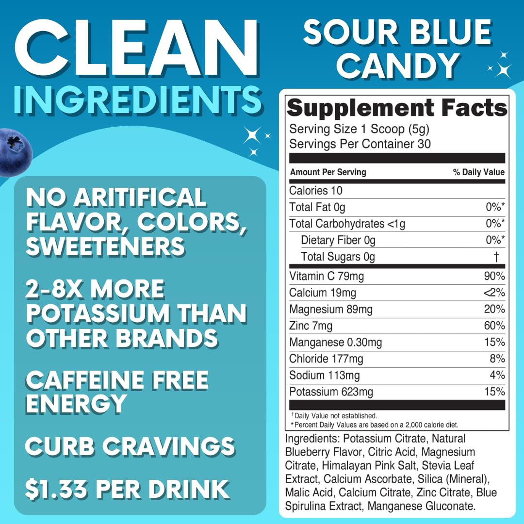 My Adventure to Fit electrolytes powder scoop showing sugar-free Stevia-sweetened flavor