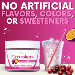 My Adventure to Fit electrolytes powder stirred into water for zero sugar refreshment.