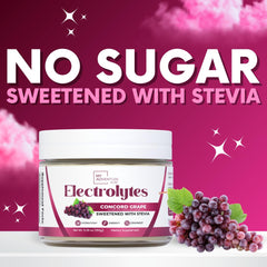 My Adventure to Fit zero sugar Concord Grape label highlighting sugar-free formula.