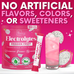 My Adventure to Fit dragon fruit electrolytes stick dissolving in water for quick hydration