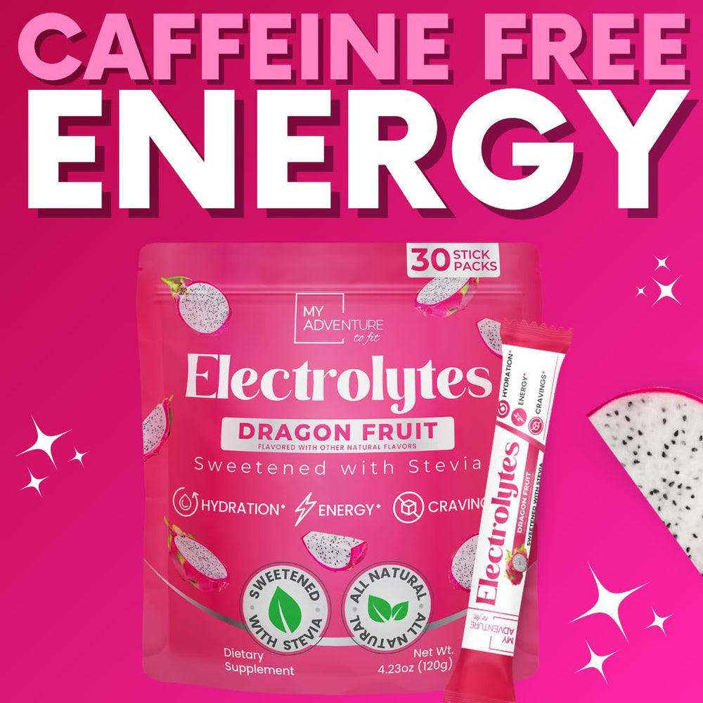 My Adventure to Fit dragon fruit electrolytes stick vegan and keto friendly labeling