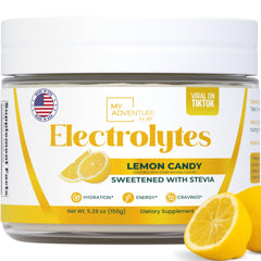 My Adventure to Fit Zero Sugar Lemon Candy bottle for refreshing hydration.