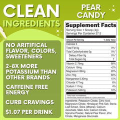 Pear Candy electrolytes scoop ready for quick, electrolyte-rich hydration during workouts.