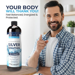 My Doctor Suggests alkaline structured silver liquid pour demonstrates easy dosage