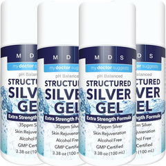 My Doctor Suggests Colloidal Silver Gel extra-strength bottle for potent topical care.