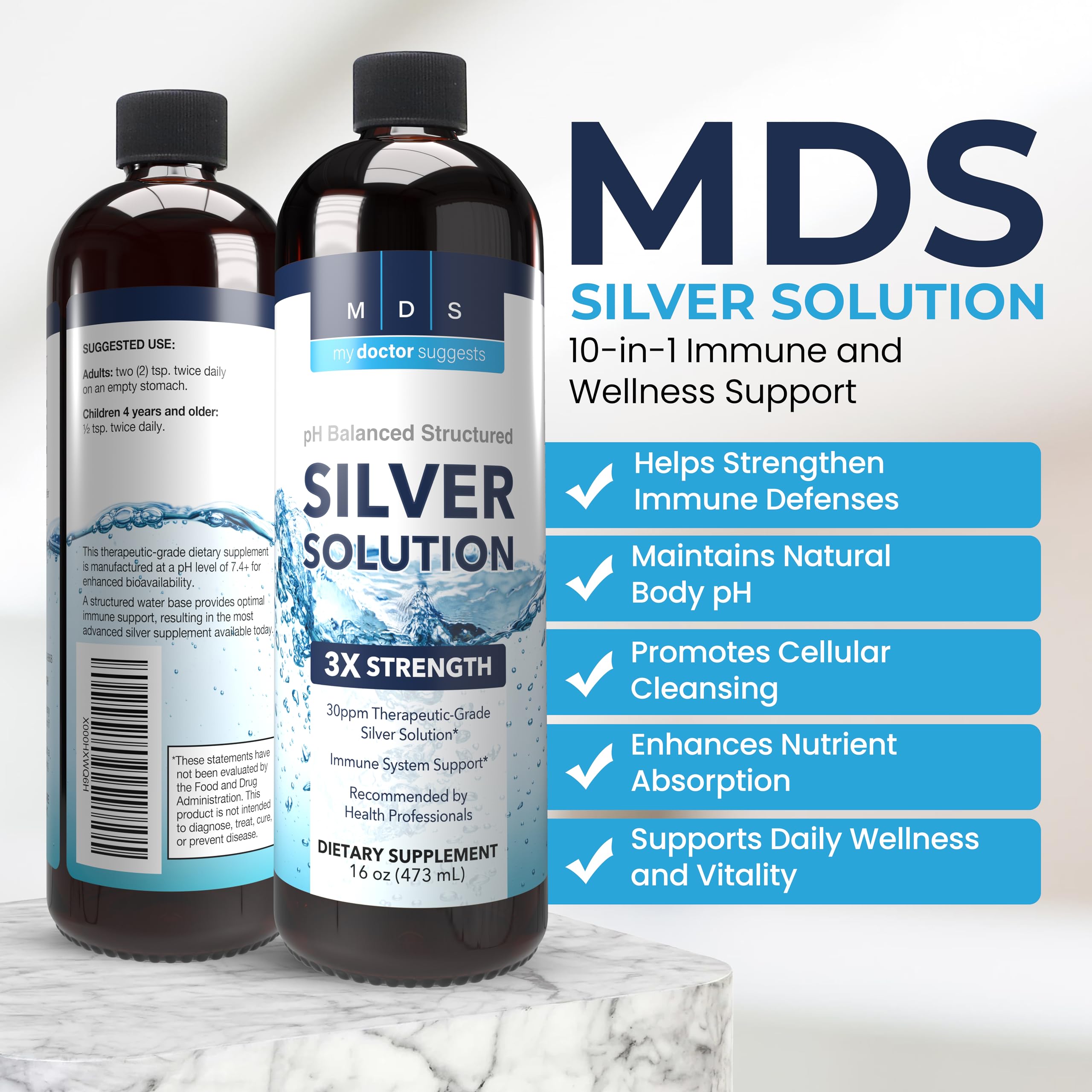 My Doctor Suggests structured water silver suspension close-up