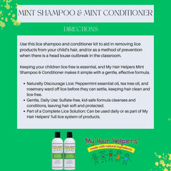 My Hair Helpers daily-use kids kit on bathroom counter.