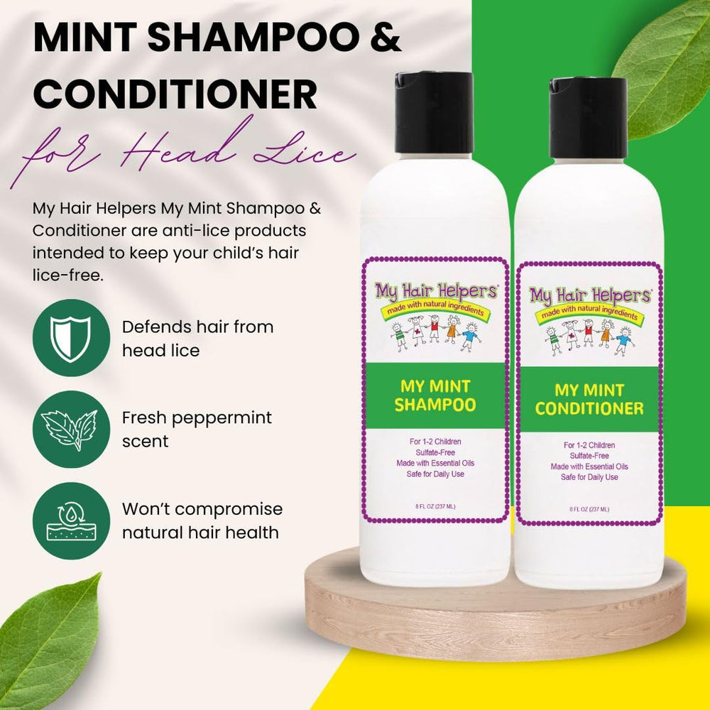 MY HAIR HELPERS family kit on table ready for use
