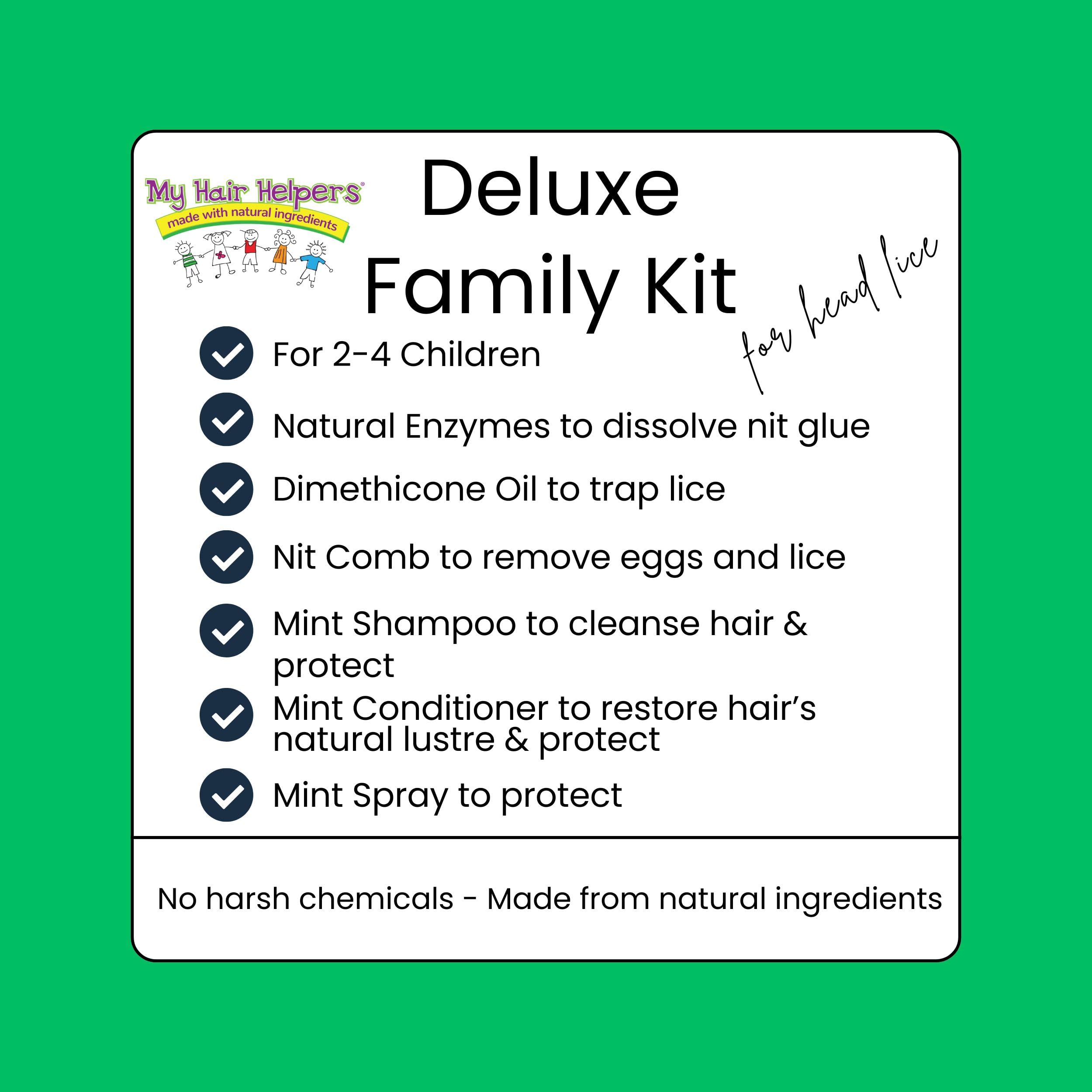 MY HAIR HELPERS foam enzyme mousse for easy lice coverage