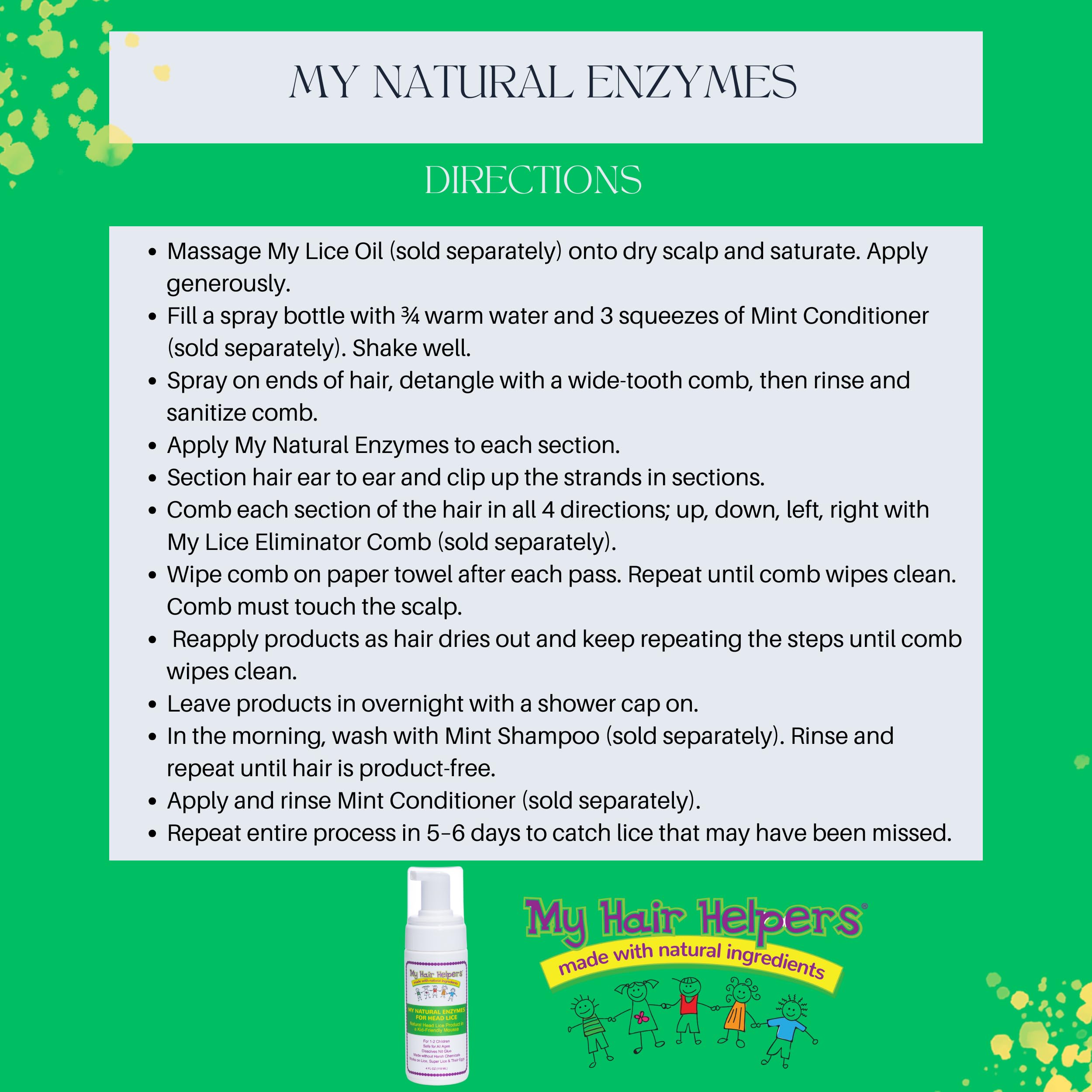 My Hair Helpers kid-friendly-application highlights gentle mousse ideal for young heads.
