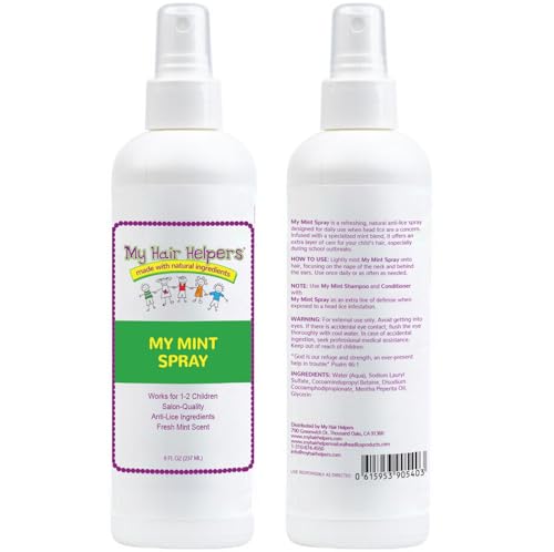 MY HAIR HELPERS Mint Lice Prevention Two-Pack ready for a two-month family supply.