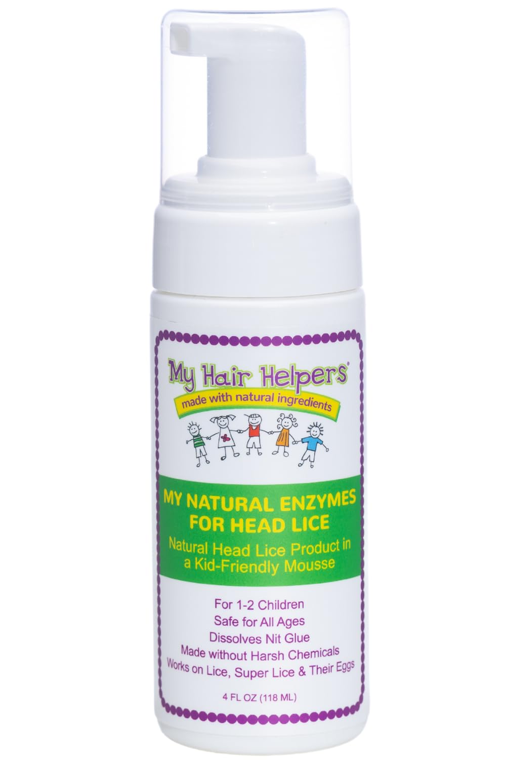 My Hair Helpers nit-glue-dissolving-mousse demonstrates nit glue dissolution for easy nit removal.