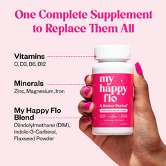 My Happy Flo vitamins and minerals close-up supporting energy