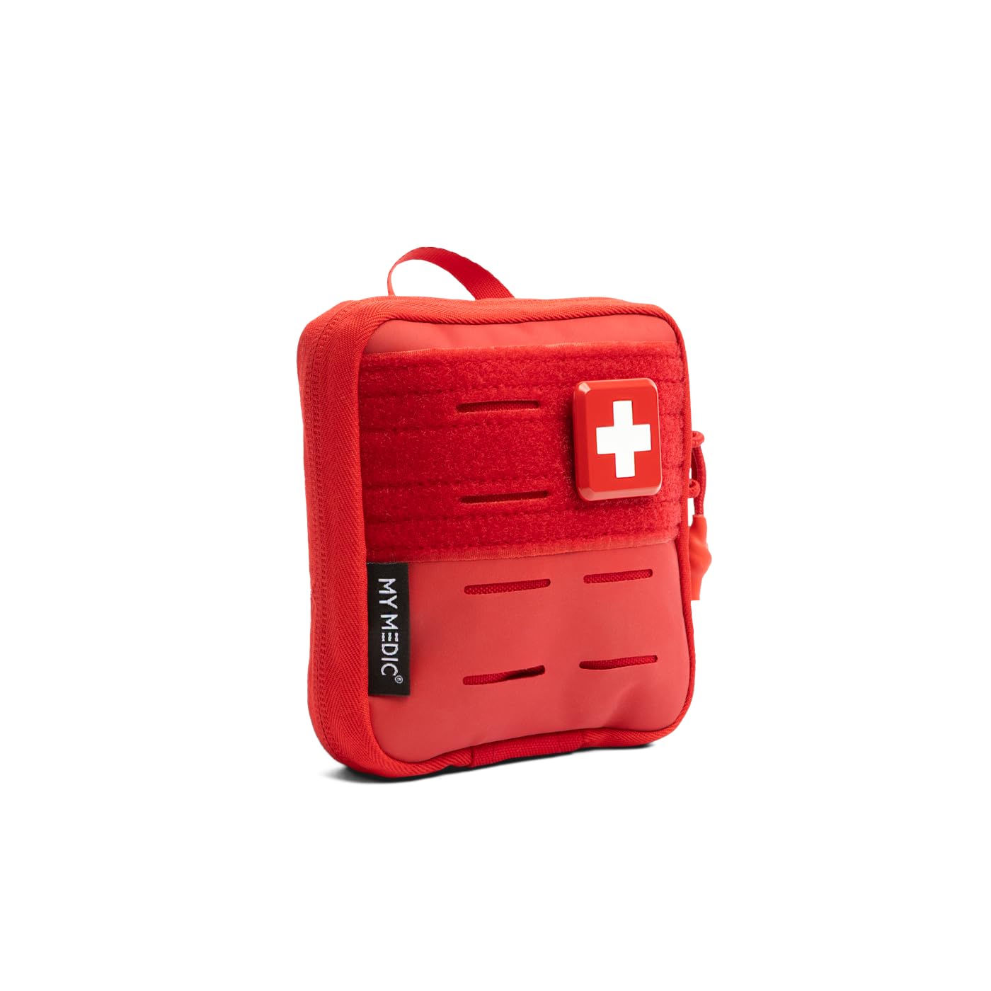 MY MEDIC Everyday Carry Kit red front view shows portable readiness for emergencies.